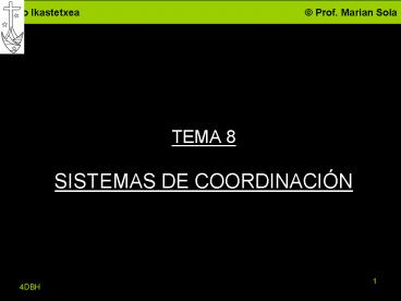 TEMA 8  SISTEMAS DE COORDINACI