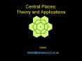 Central Places: Theory and Applications PowerPoint PPT Presentation