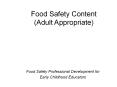 Food Safety Content (Adult Appropriate) PowerPoint PPT Presentation