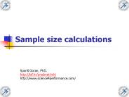 Sample size calculations