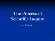 The Process of Scientific Inquiry