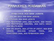 MANAJEMEN PERBANKAN