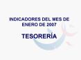 INDICADORES DEL MES DE ENERO DE 2007 PowerPoint PPT Presentation