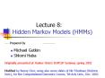 Lecture 8: Hidden Markov Models (HMMs) PowerPoint PPT Presentation