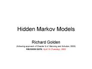Hidden Markov Models