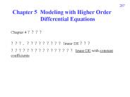 Chapter 5 Modeling with Higher Order     Differential Equations