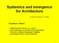 Systemics and emergence for Architecture PowerPoint PPT Presentation