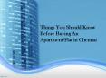 Things You Should Know Before Buying An Apartment/Flat in Chennai PowerPoint PPT Presentation