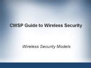 CWSP Guide to Wireless Security