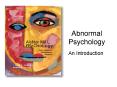 Abnormal Psychology PowerPoint PPT Presentation