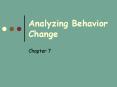 Analyzing Behavior Change PowerPoint PPT Presentation
