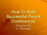How To Hold Successful Parent Conferences