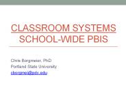 Classroom Systems School-wide PBIS