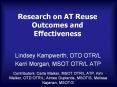 Research on AT Reuse Outcomes and Effectiveness PowerPoint PPT Presentation