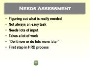 Needs Assessment