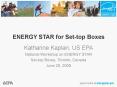 ENERGY STAR for Set-top Boxes PowerPoint PPT Presentation