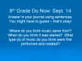 8th Grade Do Now: Sept. 14 PowerPoint PPT Presentation