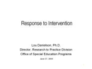 Response to Intervention