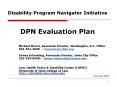 Disability Program Navigator Initiative  DPN Evaluation Plan PowerPoint PPT Presentation