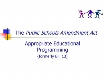 The Public Schools Amendment Act
