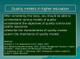 Quality models in higher education PowerPoint PPT Presentation
