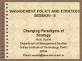 MANAGEMENT POLICY AND STRATEGY SESSION - II PowerPoint PPT Presentation