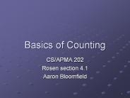 Basics of Counting