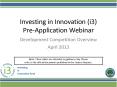 Investing in Innovation (i3) Pre-Application Webinar PowerPoint PPT Presentation