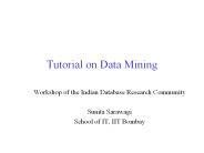 Tutorial on Data Mining