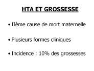 HTA ET GROSSESSE