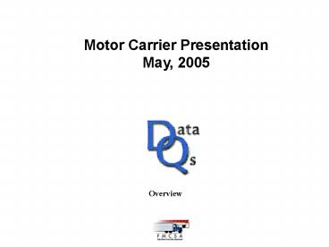 Motor Carrier Presentation