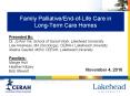 Family Palliative/End-of-Life Care in Long-Term Care Homes PowerPoint PPT Presentation