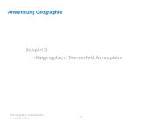 Anwendung Geographie