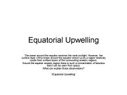 Equatorial Upwelling