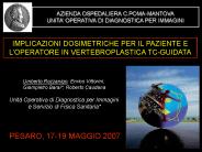 Vertebroplastica: ruolo della Fluoro-TAC Multislice