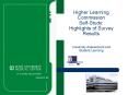 Higher Learning Commission Self-Study: Highlights of Survey Results  University Assessment and Student Learning PowerPoint PPT Presentation