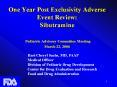 One Year Post Exclusivity Adverse Event Review: Sibutramine  Pediatric Advisory Committee Meeting March 22, 2006 PowerPoint PPT Presentation