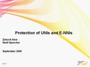 Protection of UNIs and E-NNIs