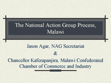 The National Action Group Process, Malawi