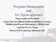 Program Management and Six Sigma approach