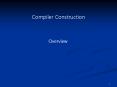 Compiler Construction PowerPoint PPT Presentation