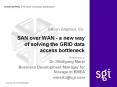 SAN over WAN - a new way of solving the GRID data access bottleneck PowerPoint PPT Presentation