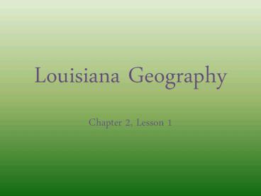 Louisiana Geography