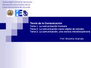 Universidad Central de Venezuela Escuela de Comunicaci
