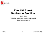 The LM Abort Guidance Section