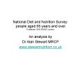National Diet and Nutrition Survey: people aged 65 years and over. Published 1995 HMSO London PowerPoint PPT Presentation
