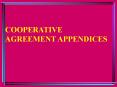 COOPERATIVE AGREEMENT APPENDICES PowerPoint PPT Presentation