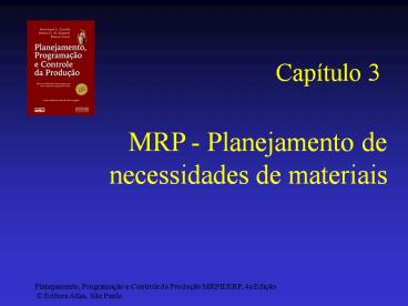 MRP - Planejamento de Necessidades Materiais