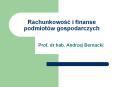 Rachunkowosc i finanse podmiot PowerPoint PPT Presentation