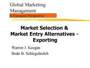 Global Marketing Management A European Perspective